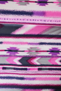 Pink/Purple/Gray Blurred Stripe 100% Silk Jersey