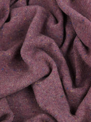 Load image into Gallery viewer, 23IN REMNANT; Purple Mauve Italian Speckled Wool Silk Sweater Knit
