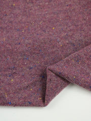 Load image into Gallery viewer, 23IN REMNANT; Purple Mauve Italian Speckled Wool Silk Sweater Knit
