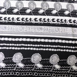 Load image into Gallery viewer, Black &amp; Ivory Chanin Stripe 100% Silk Jersey
