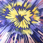 Load image into Gallery viewer, Mauve/Ivory/Purple/Yellow Large Starburst 100% Silk Jersey
