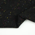 Load image into Gallery viewer, Black Italian Speckled Wool Silk Sweater Knit
