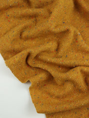 Load image into Gallery viewer, Gold Italian Speckled Wool Silk Sweater Knit
