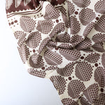 Load image into Gallery viewer, Brown &amp; Cream Modern Art 100% Silk Jersey
