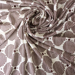 Load image into Gallery viewer, Brown &amp; Cream Modern Art 100% Silk Jersey
