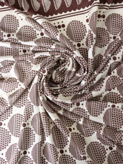 Load image into Gallery viewer, Brown &amp; Cream Modern Art 100% Silk Jersey
