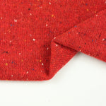 Load image into Gallery viewer, Peppermint Red Italian Speckled Wool Silk Sweater Knit
