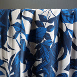 Load image into Gallery viewer, Large Blue Leaves Rayon Viscose | Atelier Jupe | By The Half Yard
