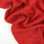 Load image into Gallery viewer, Peppermint Red Italian Speckled Wool Silk Sweater Knit
