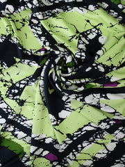 Load image into Gallery viewer, Citrus Crackle Starflower 100% Silk Jersey