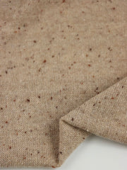 Load image into Gallery viewer, 30IN REMNANT; Oat Italian Speckled Wool Silk Sweater Knit
