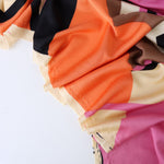 Load image into Gallery viewer, Clementine &amp; Pink Abstract Shapes 100% Silk Jersey
