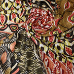 Load image into Gallery viewer, Pinks &amp; Greens Mixed Media 100% Silk Jersey
