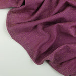 Load image into Gallery viewer, Deep Magenta Glitter Jersey Knit | 2YD PRECUT | Designer Deadstock
