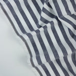 Load image into Gallery viewer, Navy &amp; White 3/8" Vertical Stripe Lightweight Cotton Shirting
