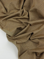 Load image into Gallery viewer, Aged Bronze Glitter Jersey Knit | 2YD PRECUT | Designer Deadstock