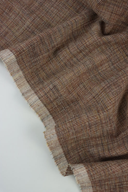 Russet Japanese Cotton Wool Tweed Mid-Weight Woven | By The Half Yard