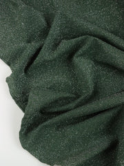 Load image into Gallery viewer, Forest Green Sparkle Jersey Knit | 2YD PRECUT | Designer Deadstock