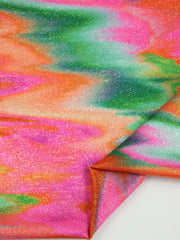 Load image into Gallery viewer, Vibrant Erosion Sparkle Jersey Knit | 2YD PRECUT | Designer Deadstock