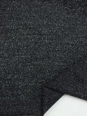 Load image into Gallery viewer, Black Sparkle Jersey Knit | 2YD PRECUT | Designer Deadstock
