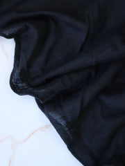 Load image into Gallery viewer, Black Cotton Modal Slub Jersey Knit
