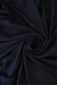 Black Cotton Modal Slub Jersey Knit