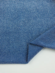 Load image into Gallery viewer, Cobalt Blue Shimmer Double Knit | 2YD PRECUT | Designer Deadstock