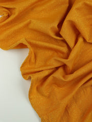 Load image into Gallery viewer, Mustard Glitter Jersey Knit | 2YD PRECUT | Designer Deadstock