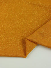 Load image into Gallery viewer, Mustard Glitter Jersey Knit | 2YD PRECUT | Designer Deadstock
