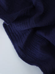 Load image into Gallery viewer, Navy Cotton Double Gauze