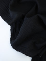 Load image into Gallery viewer, Black Cotton Double Gauze