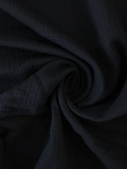 Load image into Gallery viewer, Black Cotton Double Gauze