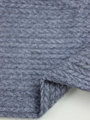 Load image into Gallery viewer, Heathered Denim Selkirk Cable Jacquard Sweater Knit