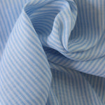 Load image into Gallery viewer, 1YD 13IN REMNANT; Periwinkle Thin Stripe | Limerick Linen Yarn Dyed | Robert Kaufman
