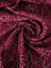 Load image into Gallery viewer, Burgundy Paisley Linen Cotton