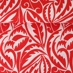 Load image into Gallery viewer, Red Brite Swirling Foliage Linen Cotton

