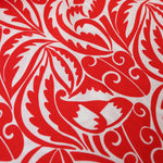 Load image into Gallery viewer, Red Brite Swirling Foliage Linen Cotton
