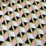 Load image into Gallery viewer, Pink/Yellow/Black Box Illusions Linen Cotton
