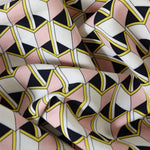 Load image into Gallery viewer, Pink/Yellow/Black Box Illusions Linen Cotton
