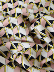 Load image into Gallery viewer, Pink/Yellow/Black Box Illusions Linen Cotton