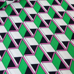 Load image into Gallery viewer, Green/Pink/Black Box Illusions Linen Cotton
