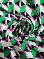 Load image into Gallery viewer, Green/Pink/Black Box Illusions Linen Cotton