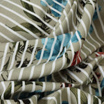 Load image into Gallery viewer, Broken Stripe Floral on Taupe Linen Cotton
