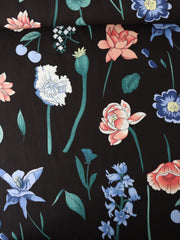 Load image into Gallery viewer, Florist's Choice on Black Linen Cotton