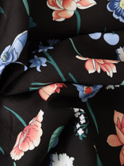 Load image into Gallery viewer, Florist's Choice on Black Linen Cotton