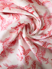Load image into Gallery viewer, 25IN REMNANT; Pink &amp; Red Cottage Floral on Ivory Linen Cotton