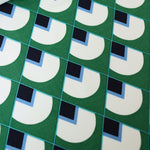 Load image into Gallery viewer, Kelly Green Geo Peaks Linen Cotton
