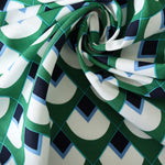 Load image into Gallery viewer, Kelly Green Geo Peaks Linen Cotton
