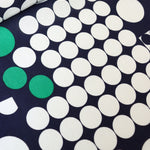 Load image into Gallery viewer, Navy &amp; Emerald Mod Dot Linen Cotton
