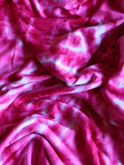 Load image into Gallery viewer, 2YD Fuchsia Tie Dye Spun Poly | Kayla's Destash